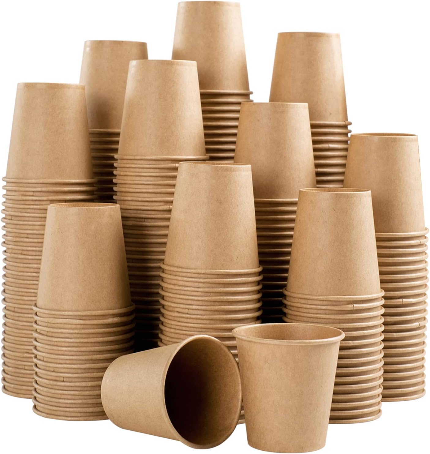 600 Pack 3 oz Kraft Paper Cups – Disposable Bathroom & Mouthwash Cups