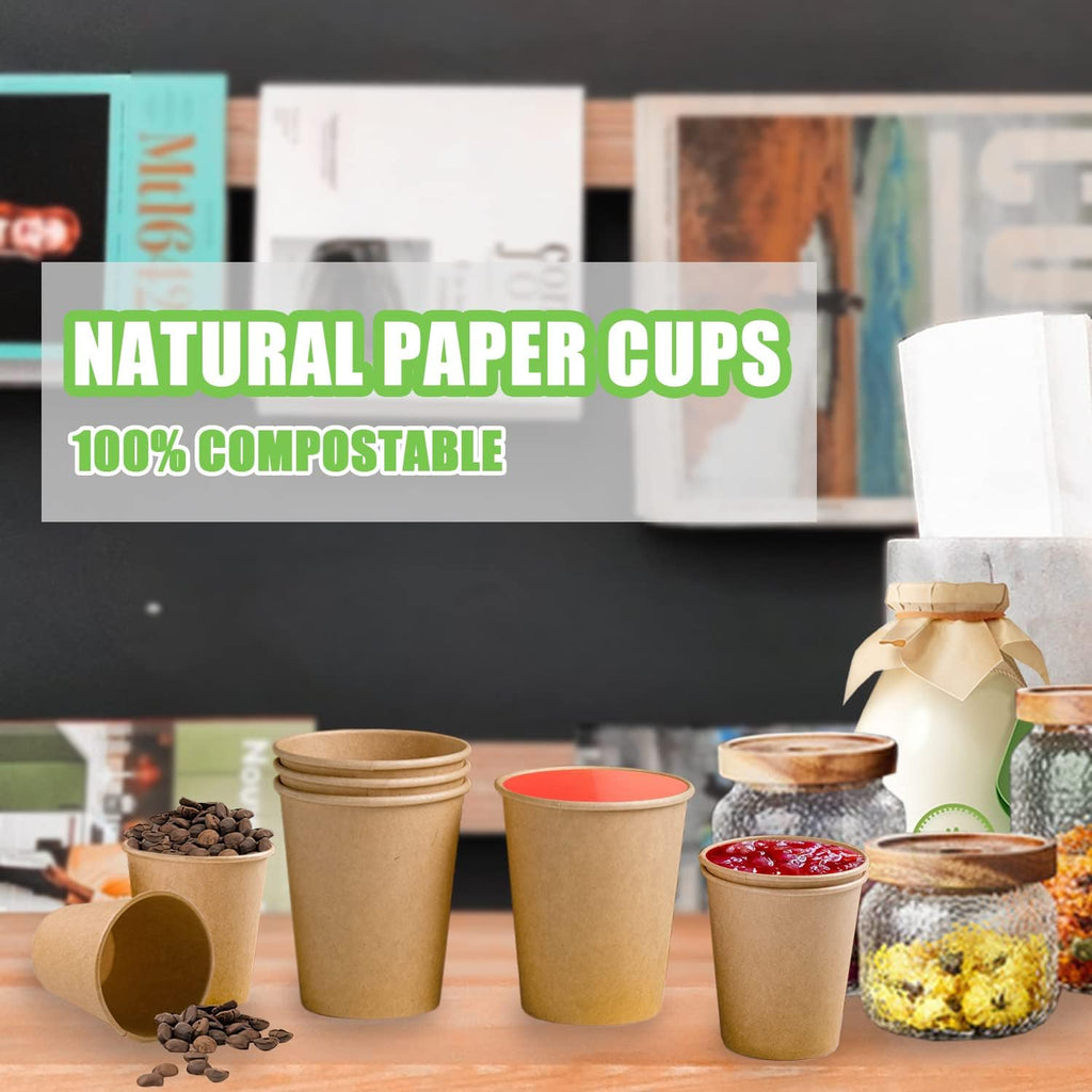 600 Pack 3 oz Kraft Paper Cups – Disposable Bathroom & Mouthwash Cups