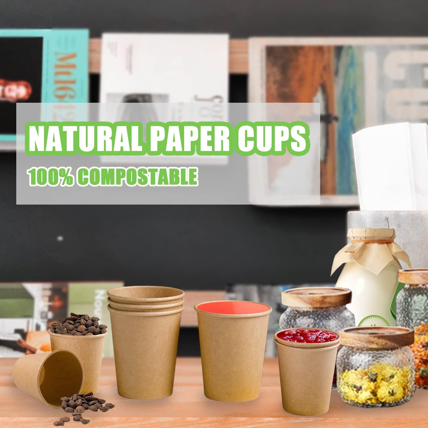 600 Pack 3 oz Kraft Paper Cups – Disposable Bathroom & Mouthwash Cups