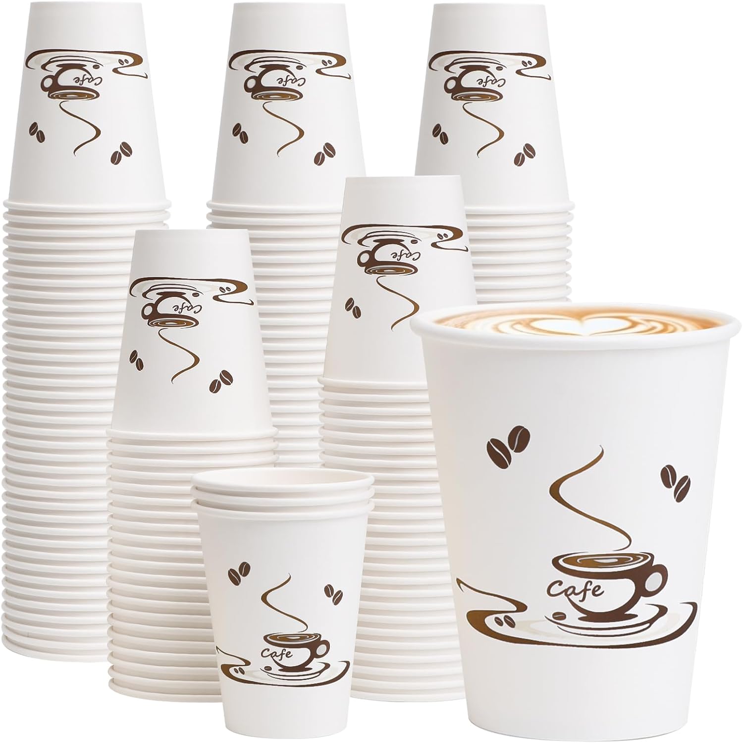 Coffee Cups 12 oz 240 Pack – Insulated Leakproof Disposable Paper Cups