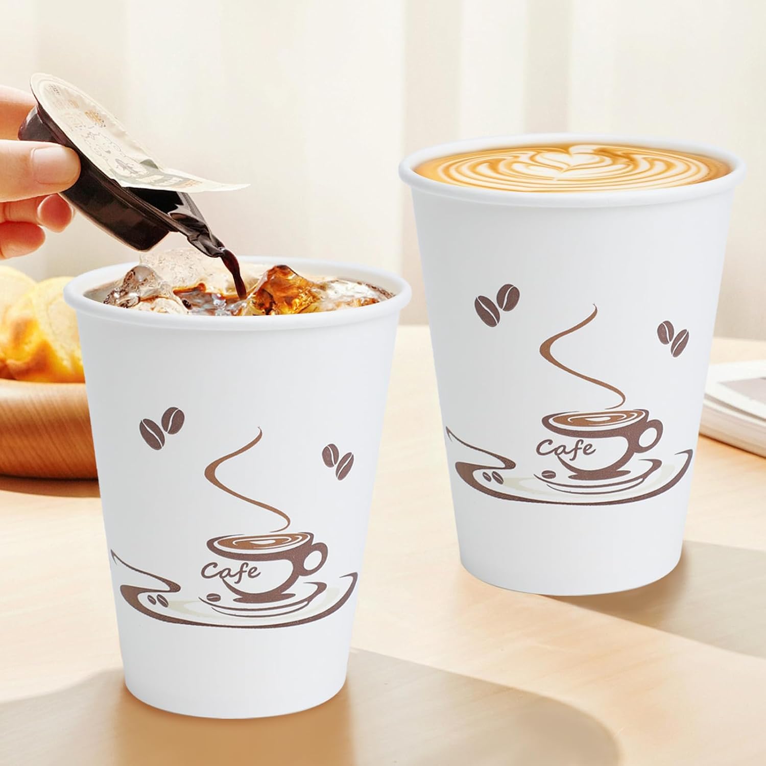 Coffee Cups 12 oz 240 Pack – Insulated Leakproof Disposable Paper Cups