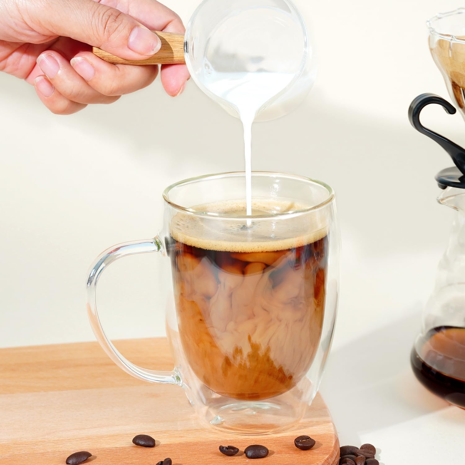 Coffee Mugs 12 OZ - Set of 6 with Spoons